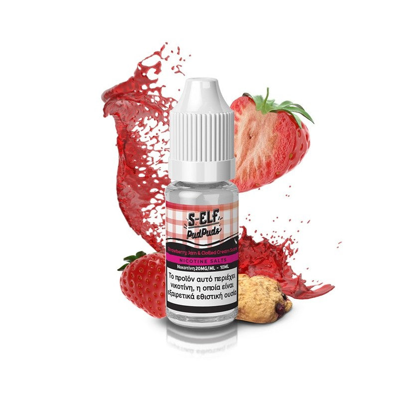 S-Elf Juice Pud Puds Strawberry Jam & Clotted Cream Scone Nicotine Salt 10ml