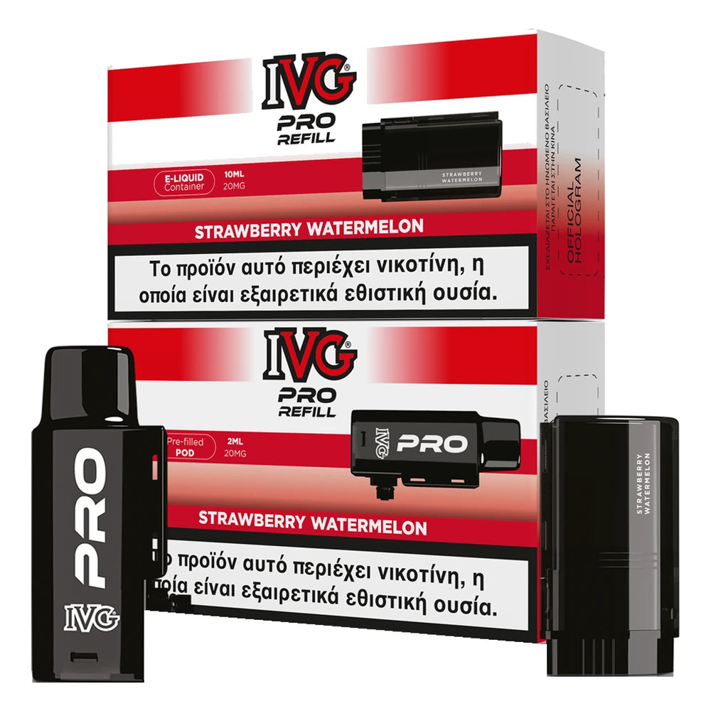 IVG Pro 10K Strawberry Watermelon ανταλλακτικό pod 2ml και υγρό 10ml, 20mg