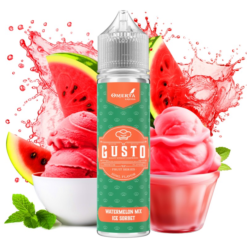 Omerta Gusto Watermelon Mix Ice Sorbet Flavor Shot 10/60ml
