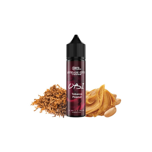 Steam City OBI Tobacco Peanut Flavor Shot 10/60ml – ξανθός καπνός, φυστικοβούτυρο και φιστίκια