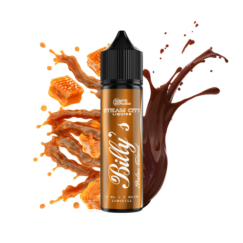 Steam City Billy’s Praline Caramel Flavor Shot 10/60ml – σοκολατένια πραλίνα, καραμέλα και βανίλια