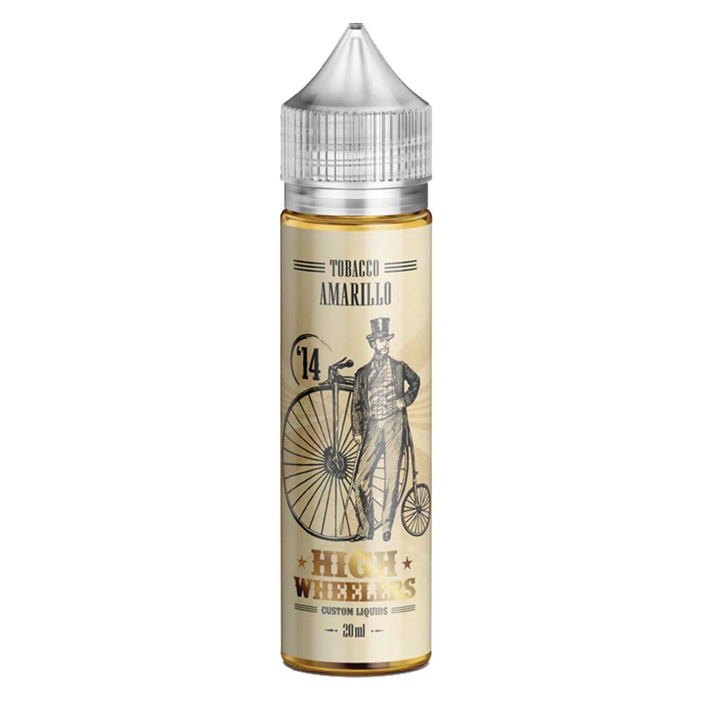 High Wheelers Tobacco Amarillo Flavor Shot 10/60ml – ξανθός καπνός Τέξας και καραμελωμένοι ξηροί καρποί