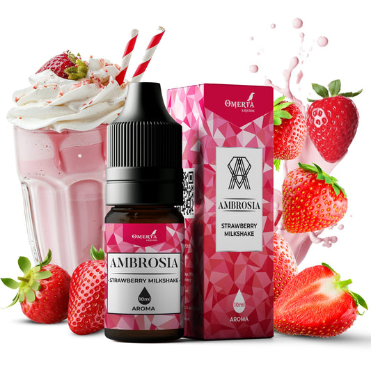 Omerta Ambrosia Strawberry Milkshake Συμπυκνωμένο Άρωμα 10ml