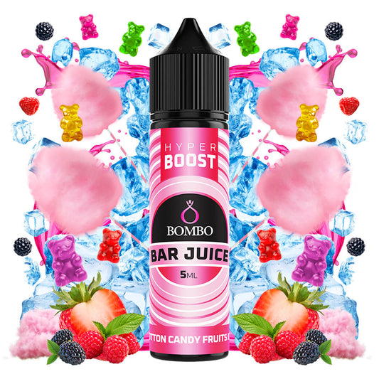 Bombo Bar Juice Hyper Boost Cotton Candy Fruits Flavor Shot 5/60ml