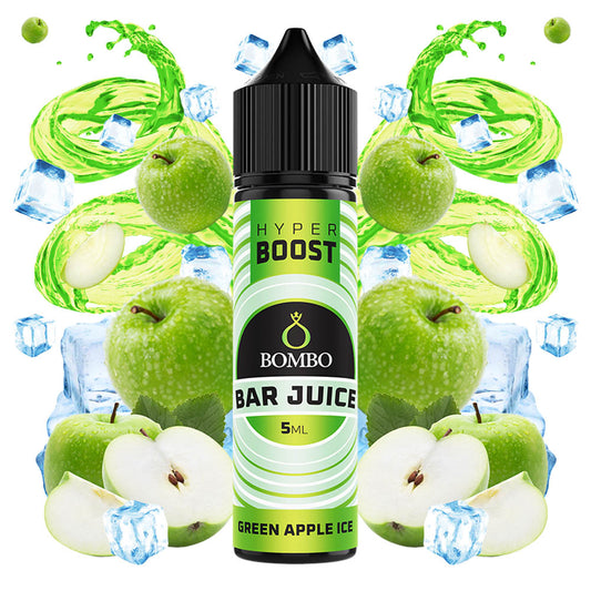 Bombo Bar Juice Hyper Boost Green Apple Ice Flavor Shot 5/60ml