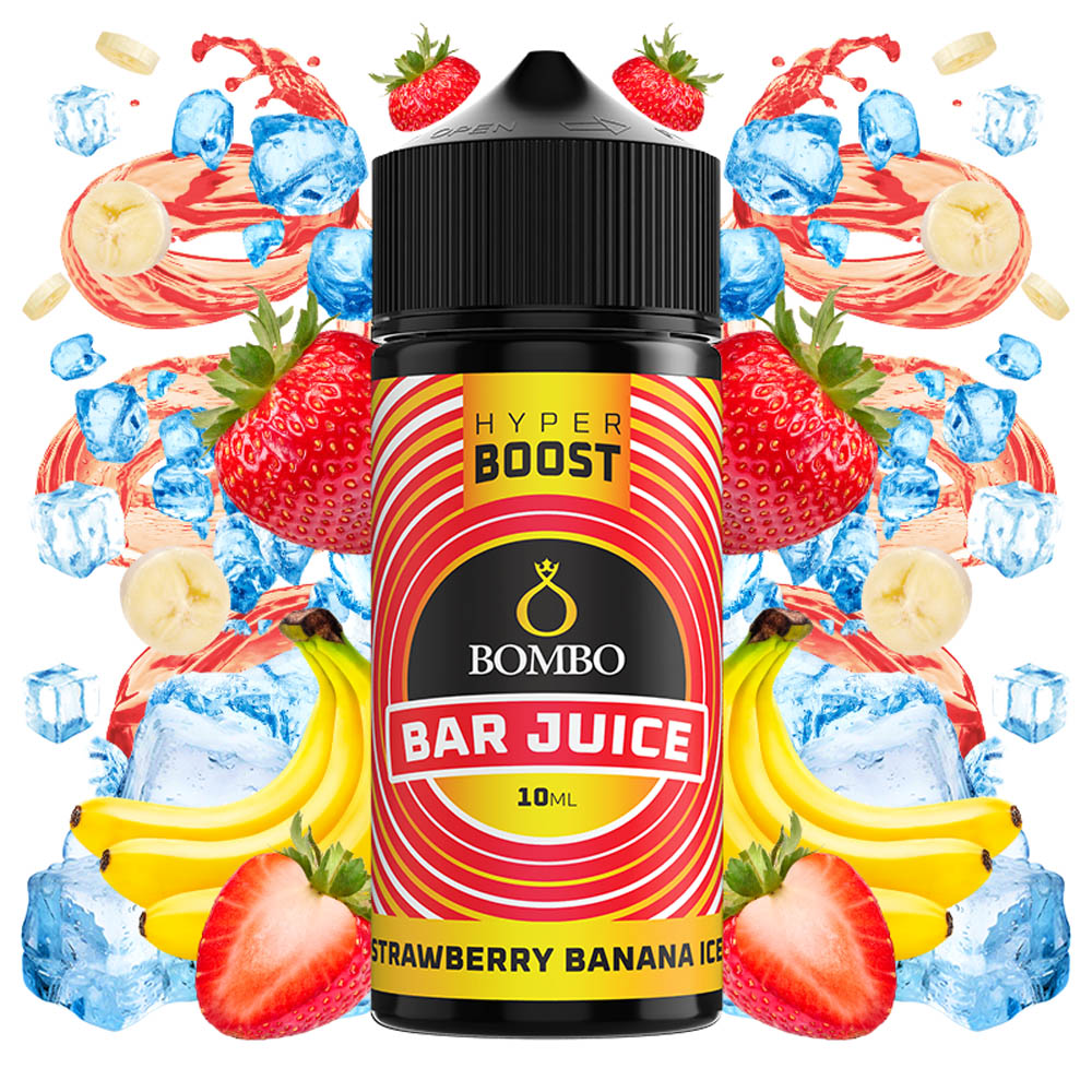 Bombo Bar Juice Hyper Boost Strawberry Banana Ice Flavor Shot 10/120ml