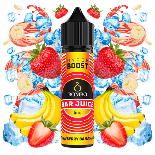 Bombo Bar Juice Hyper Boost Strawberry Banana Ice Flavor Shot 5/60ml
