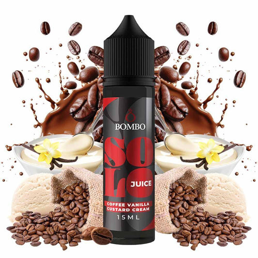 Bombo Solo Juice Coffee Vanilla Custard Cream Flavor Shot 15/60ml