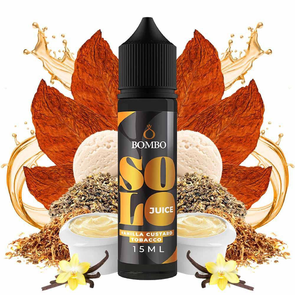 Bombo Solo Juice Vanilla Custard Tobacco Flavor Shot 15/60ml