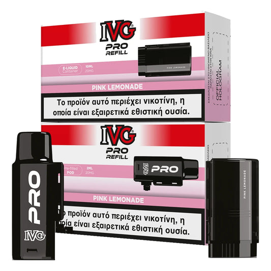 IVG Pro 10K Pink Lemonade ανταλλακτικό pod 2ml και υγρό 10ml, 20mg