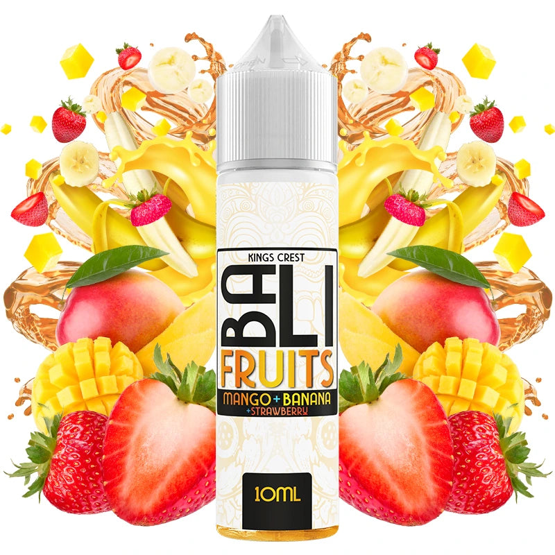 Kings Crest Bali Fruits Mango Banana Strawberry Flavor Shot 10/60ml – μάνγκο, μπανάνα και φράουλα