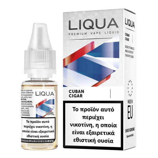 Liqua Cuban Cigar Tobacco Έτοιμο Υγρό Αναπλήρωσης 10ml