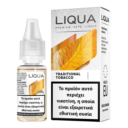 Liqua Traditional Tobacco Έτοιμο Υγρό Αναπλήρωσης 10ml