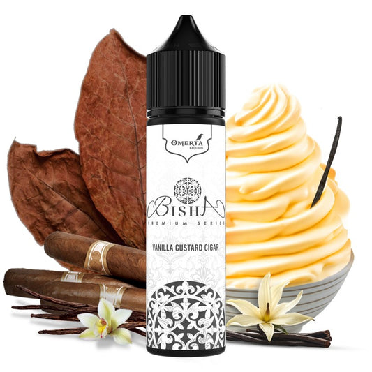 Omerta Bisha Vanilla Custard Cigar Flavor Shot 10/60ml