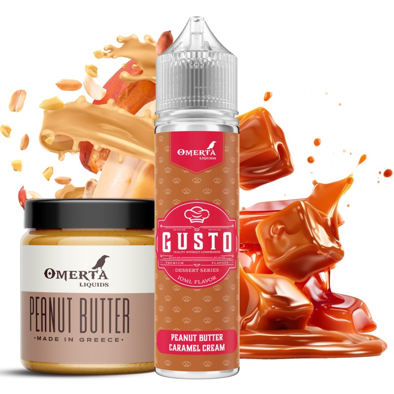 Omerta Gusto Peanut Butter Caramel Cream Flavor Shot 10/60ml