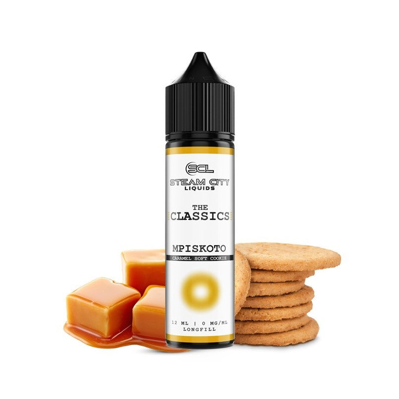 Steam City The Classics Mpiskoto Flavor Shot 10/60ml – βουτυρένιο μπισκότο και καραμέλα