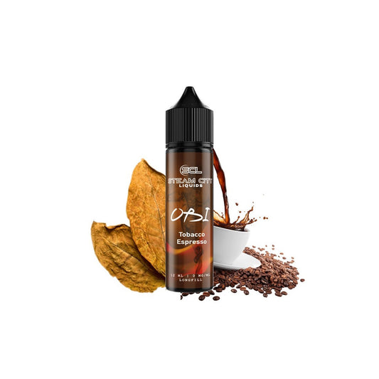 Steam City OBI Tobacco Espresso Flavor Shot 10/60ml – ξανθός καπνός, espresso και βανίλια