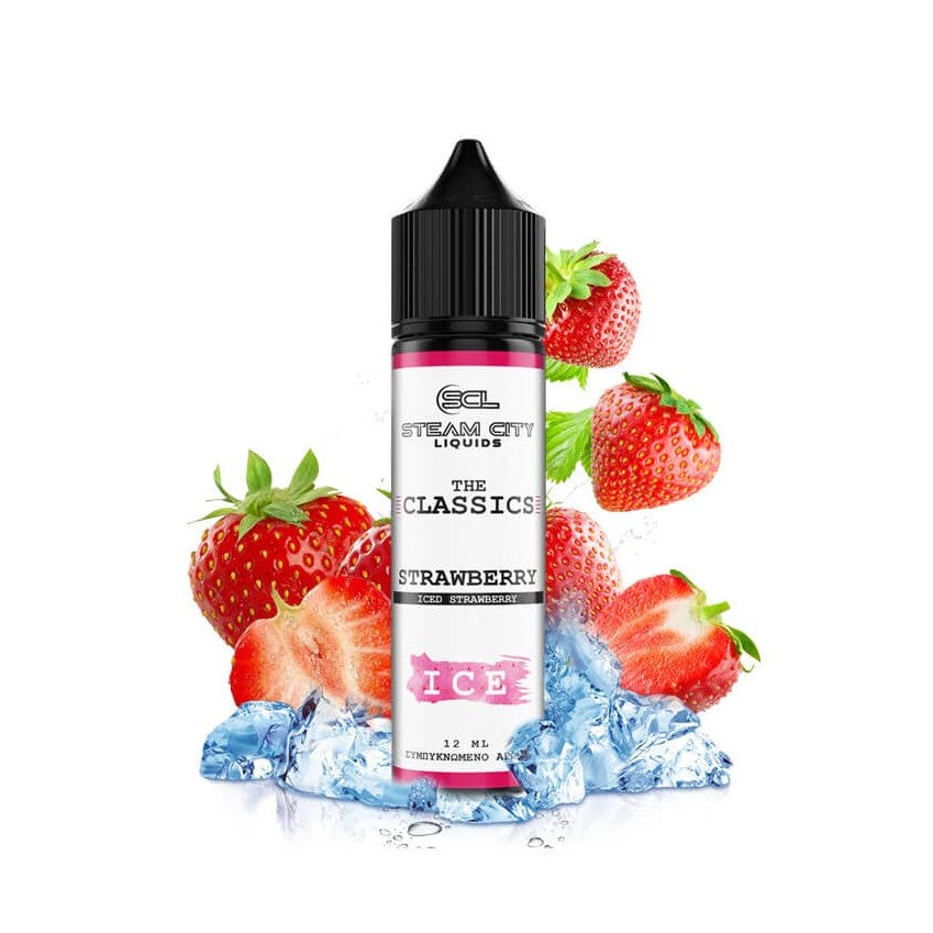 Steam City The Classics Strawberry Ice Flavor Shot 10/60ml – ζουμερή φράουλα και πάγος