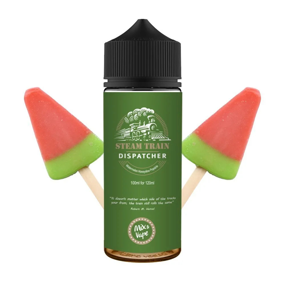 Steam Train Dispatcher Flavor Shot 24ml σε φιάλη 120ml με γεύση πεπόνι και καρπούζι
