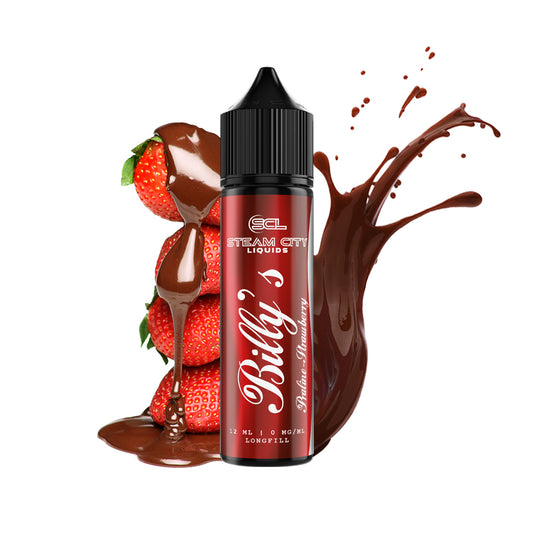 Steam City Billy’s Praline Strawberry Flavor Shot 10/60ml – σοκολατένια πραλίνα και φράουλα