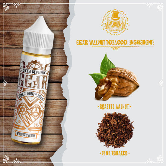 Steampunk Gear Walnut Tobacco Flavor Shot 20/60ml