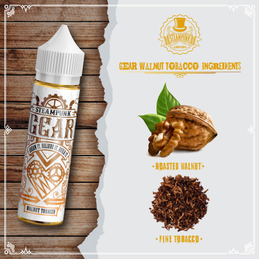 Steampunk Gear Walnut Tobacco Flavor Shot 20/60ml