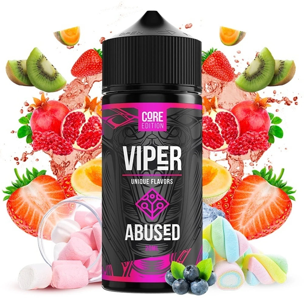 Viper Abused Core Edition Flavor Shot 20/120ml – φράουλα, ρόδι, ακτινίδιο, φρούτα του δάσους και marshmallow