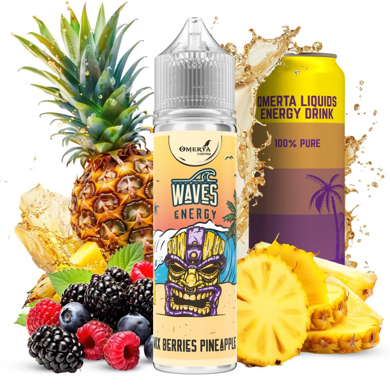 Omerta Waves Energy Mix Berries Pineapple Flavor Shot 15/60ml